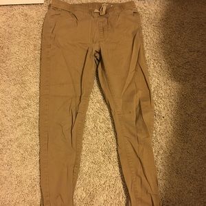 Dark Khaki bullhead denim joggers size small