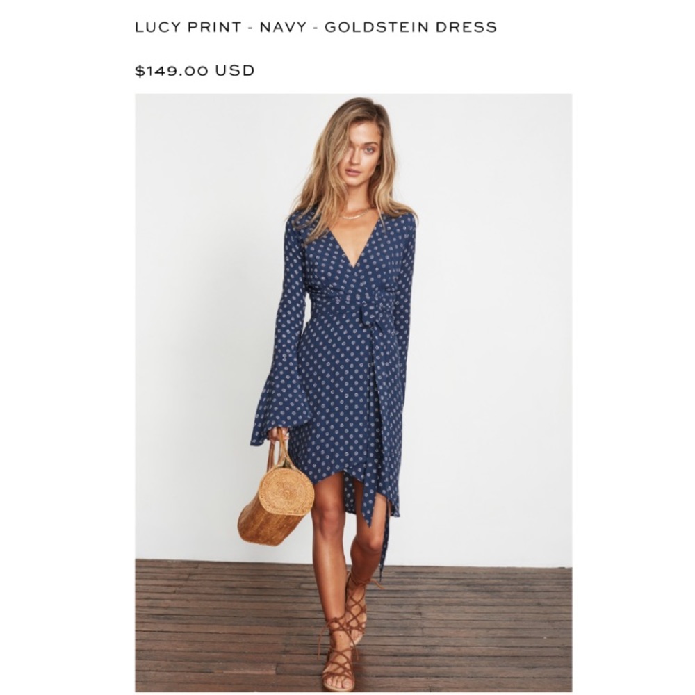 Faithfull the Brand Goldstein Dress in Navy