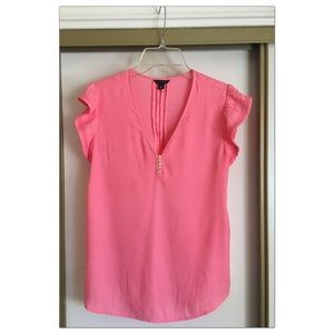Ann Taylor Bright Pink Blouse