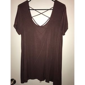 Casual Crossed Backing Top