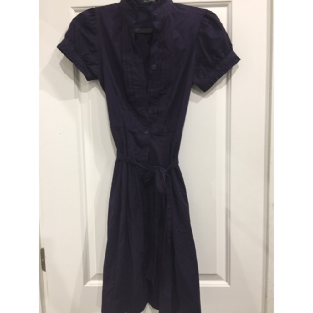 The Limited Purple Button down collared dress EUC