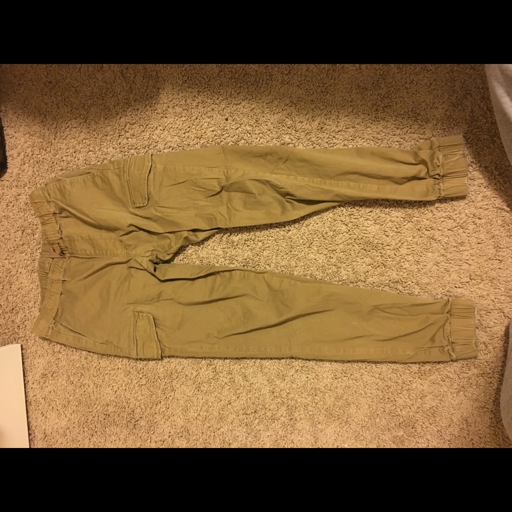 Khaki bullhead denim joggers size small