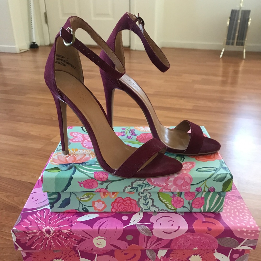 Oxblood Strappy Heels