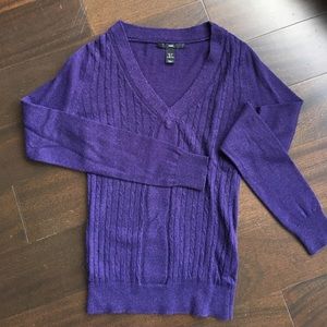 Purple v-neck H&M sweater