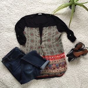 Weston colorful patterned blouse