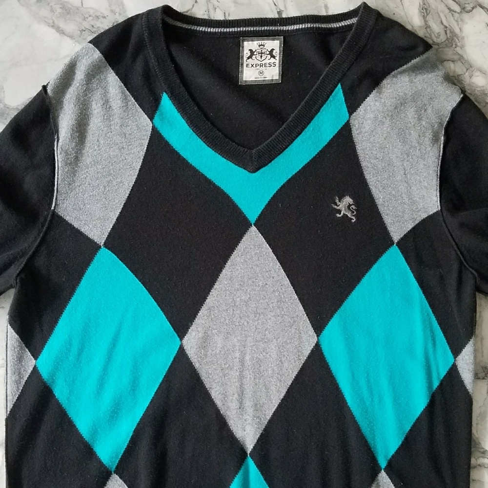 Express Argyle Sweater