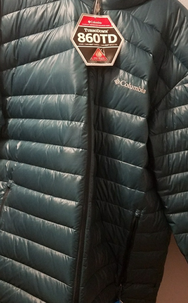 Columbia green omni-heat jacket " puffy jacket "