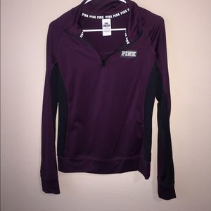Maroon PINK Zip-Up Hoodie