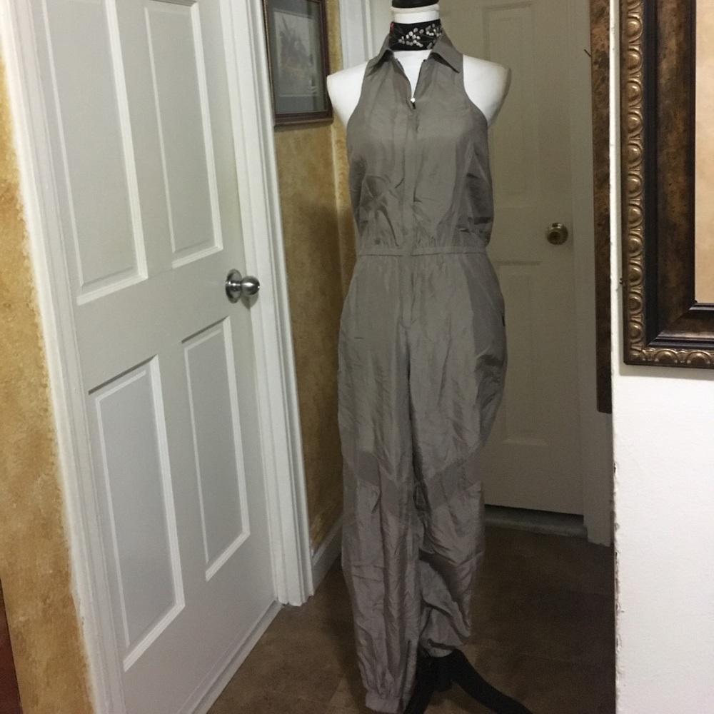 Designer Nylon Halter Jumpsuit