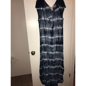 Tie Dye Stripe Maxi Dress