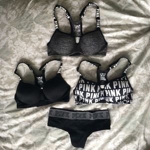 Lot of 3 VS PINK Ultimate Push-Up Bras + Panty XS