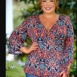 Fire within half wrap top. Size 14/16 women's NWT