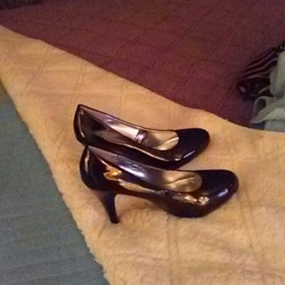 Patent leather pumps