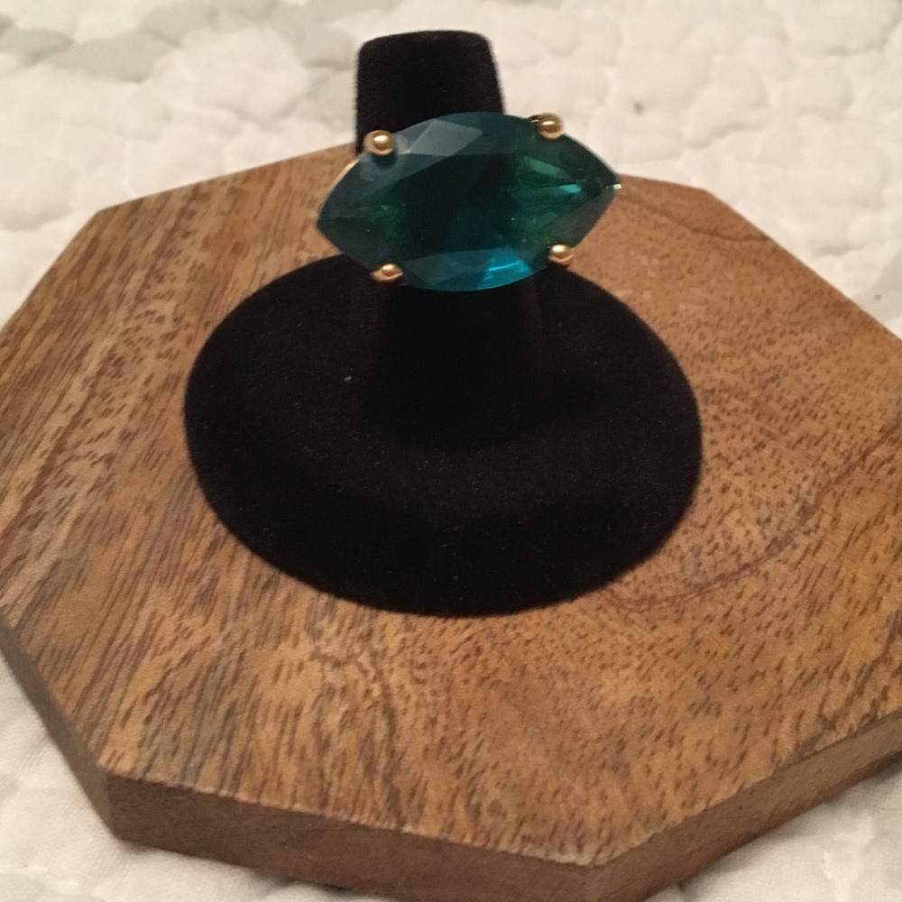 Kate spade ♠️ stunning teal and gold ring
