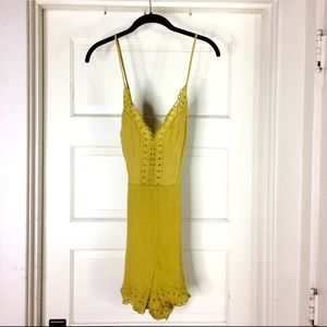 Yellow lush romper
