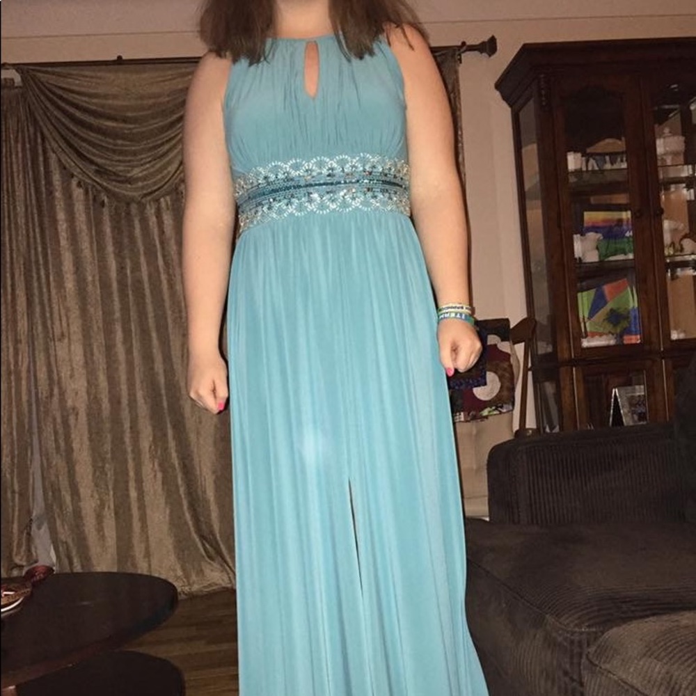 Long Teal Dress!