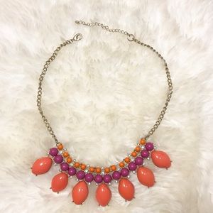 J.Crew-like Orange/Pink/Melon Statement Necklace J.Crew-like Orange/Pink/Melon Statement Necklace
