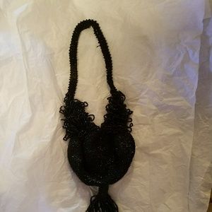 Antique  Charming Vintage Beaded Purse Wrist Bag