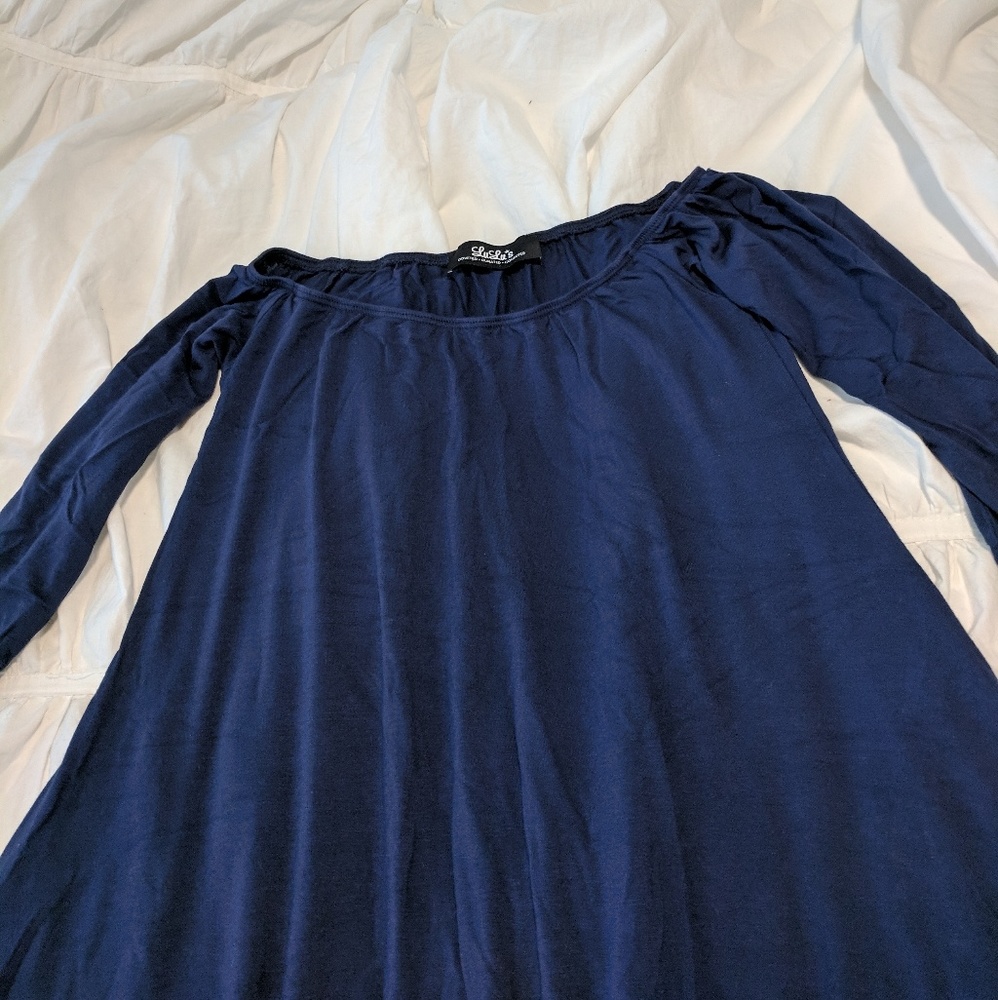 SOLD-Off The Shoulder Dress - Picture 3 of 3