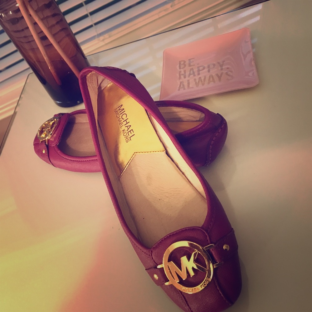Michael Kors Leather Violet Purple Flat Size 6