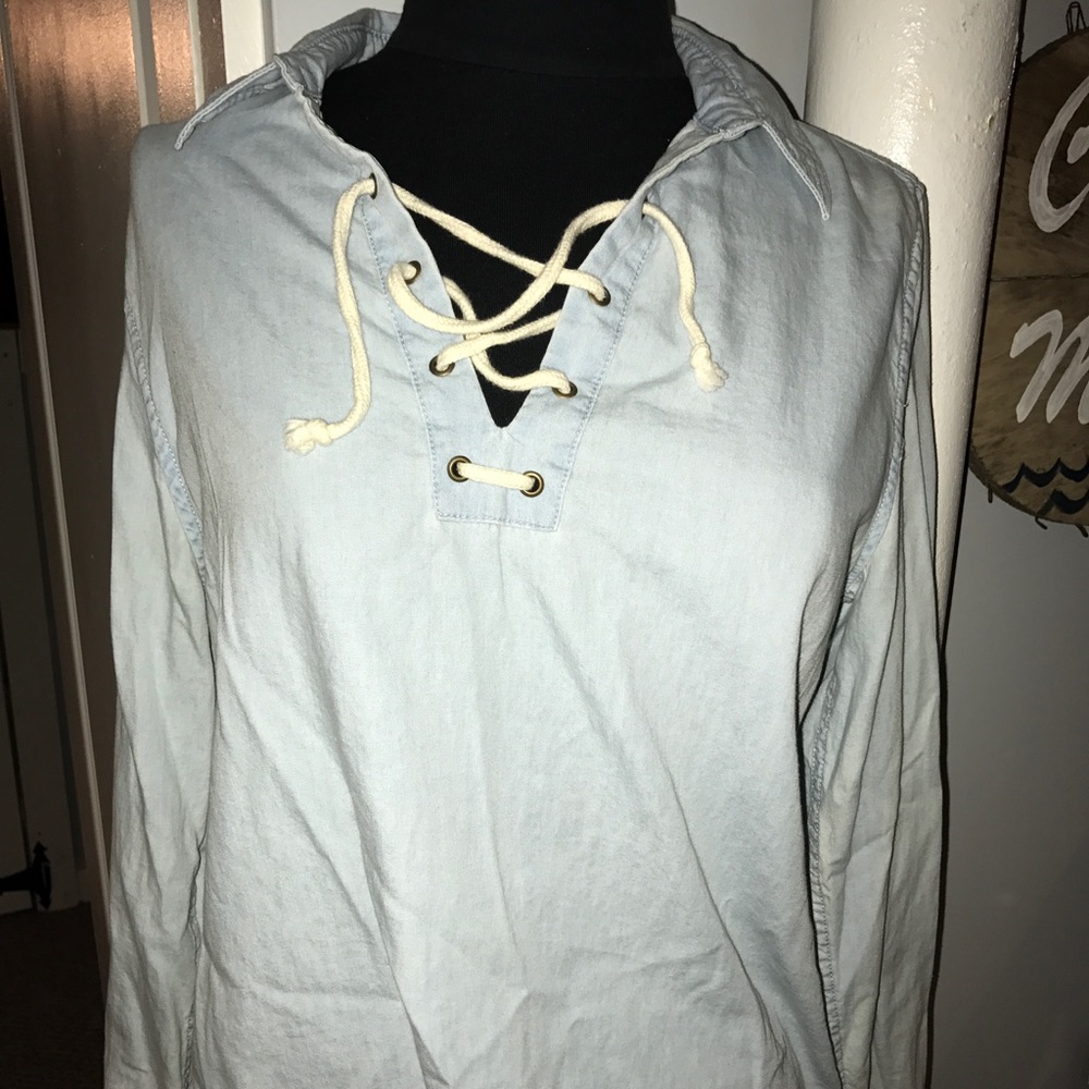 Denim Ombre Pull Over