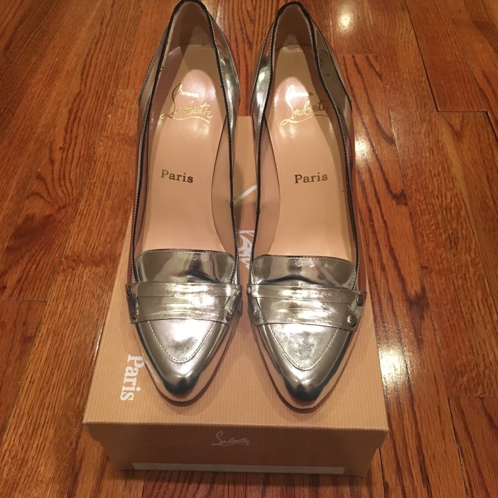 Christian Louboutin Décolleté Specchio Silver Pump