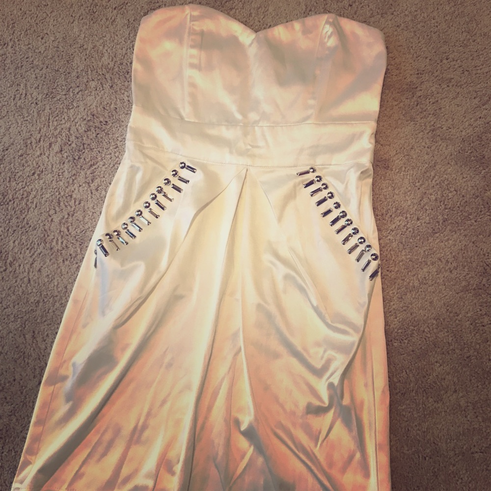 AX Paris white satin dress NWT