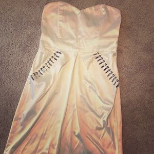 AX Paris white satin dress NWT