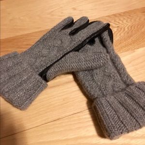 LL Bean Leather & Cashmere Gloves