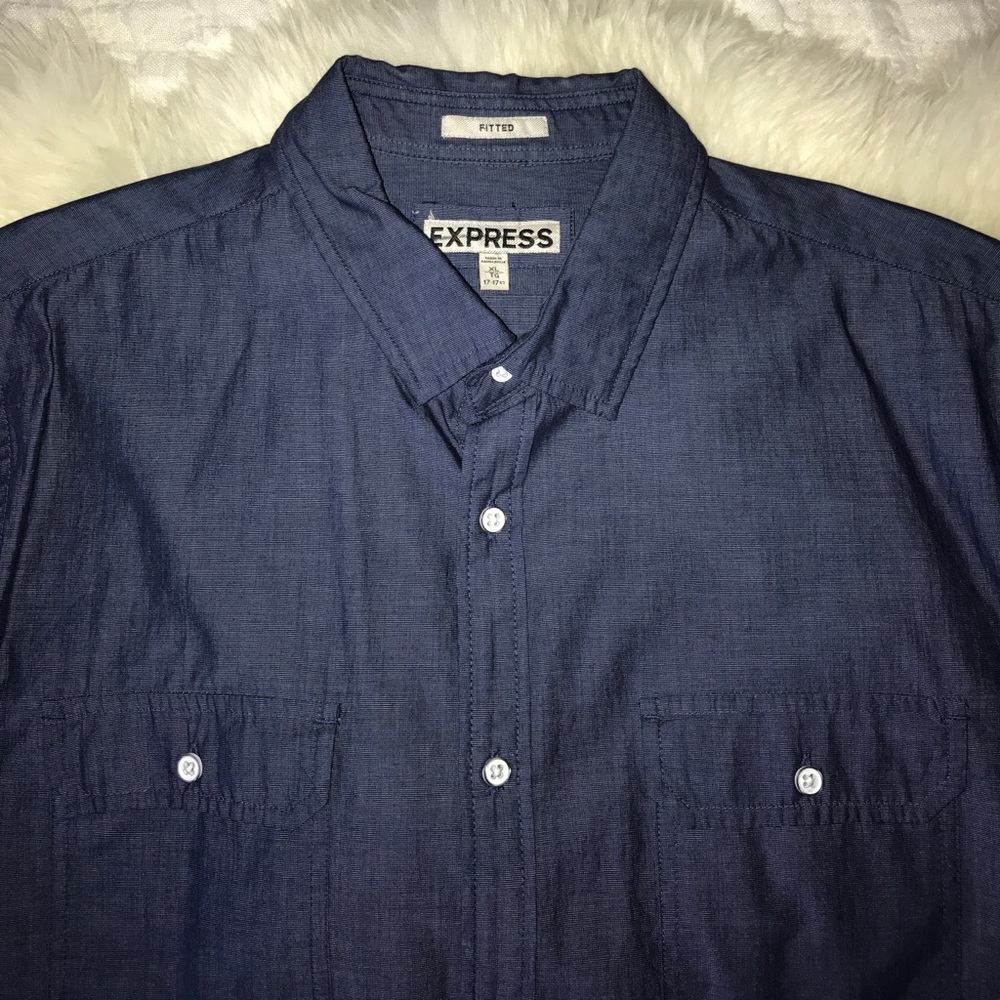Men's express fitted short sleeve shirt