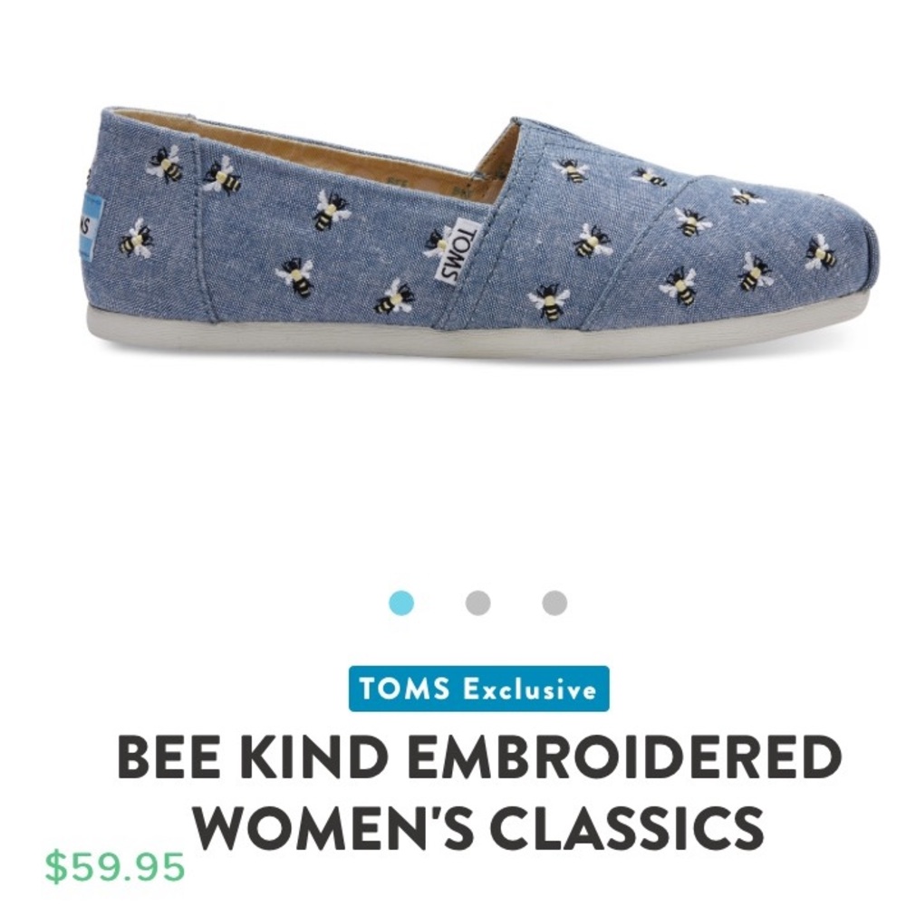 ISO - WOMENS SIZE 8 TOMS BEE KIND
