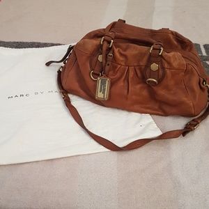 Marc by Marc Jacob's turnlock cognac leather bag