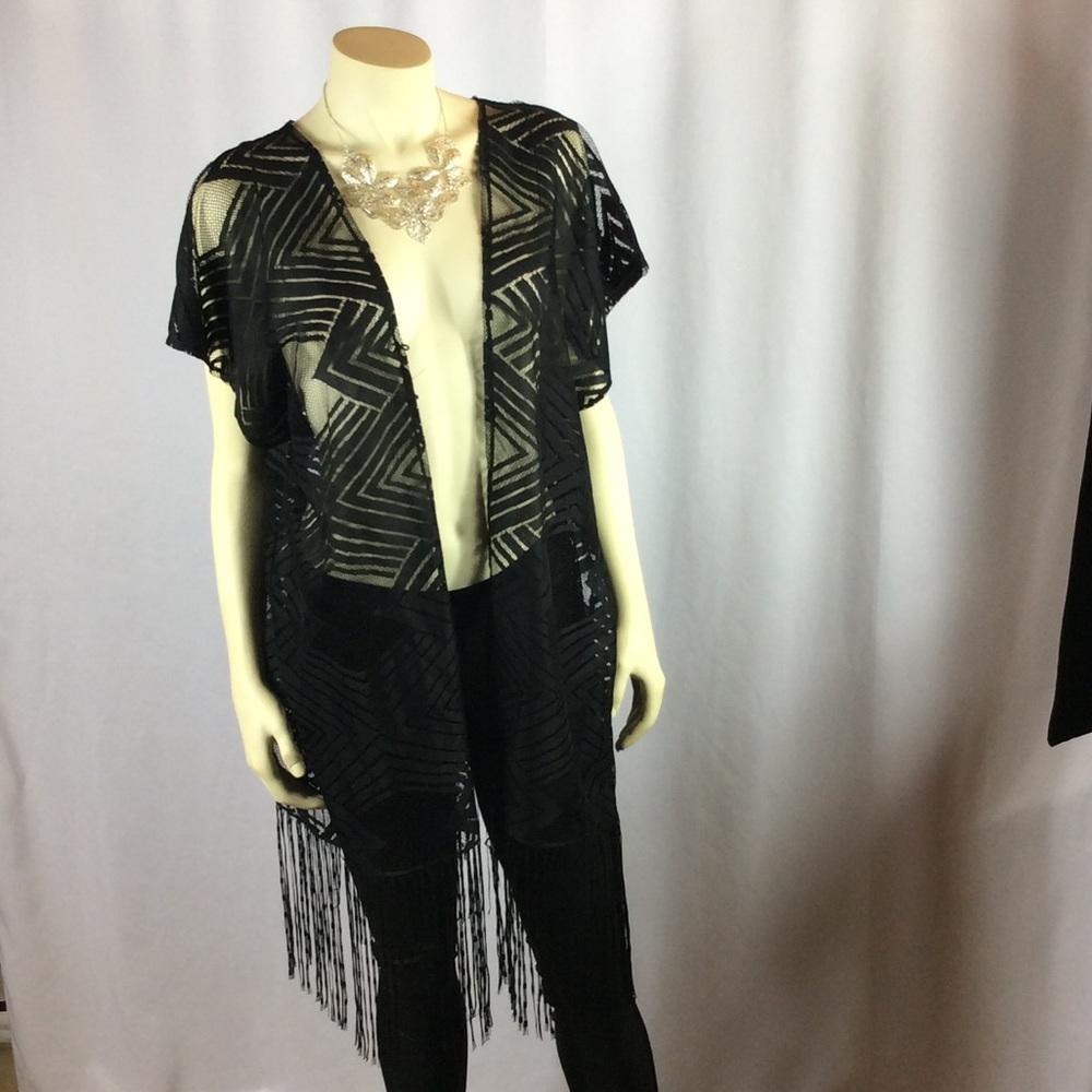 NWT! Sexy black Fringe Kimono 🎉💋🎉🎉🎉