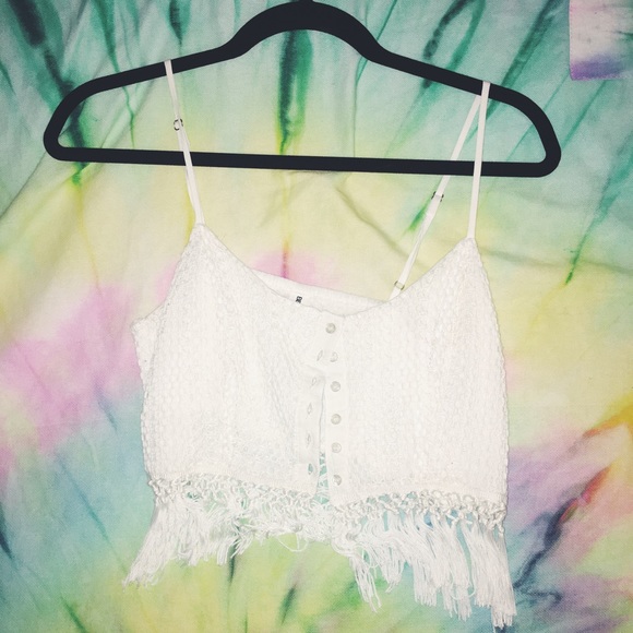 🌈FRINGE CROP TOP🌈 - Picture 1 of 2