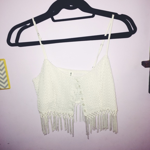 🌈FRINGE CROP TOP🌈 - Picture 2 of 2