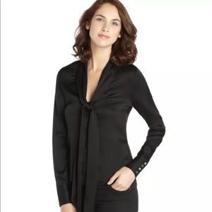 Rachel Zoe Silk Bow Tie Button Down Rachel Zoe Silk Bow Tie Button Down