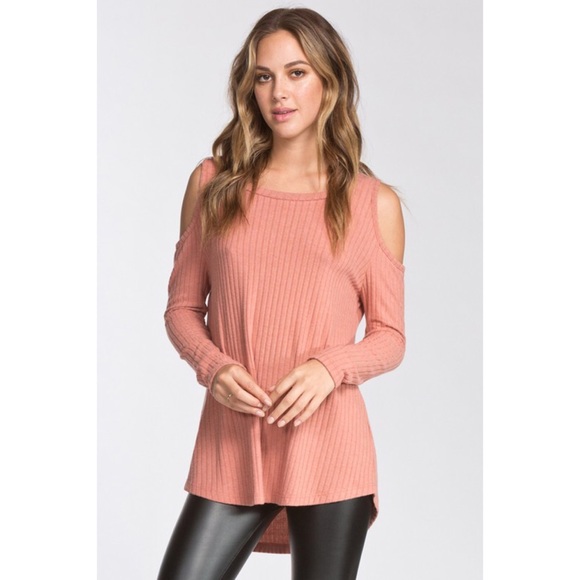 LAST ONE!! Cold Shoulder Top - Picture 2 of 4