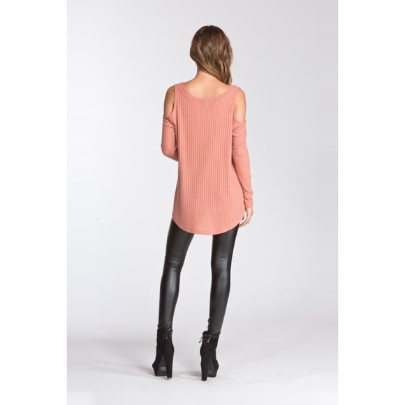 LAST ONE!! Cold Shoulder Top - Picture 3 of 4