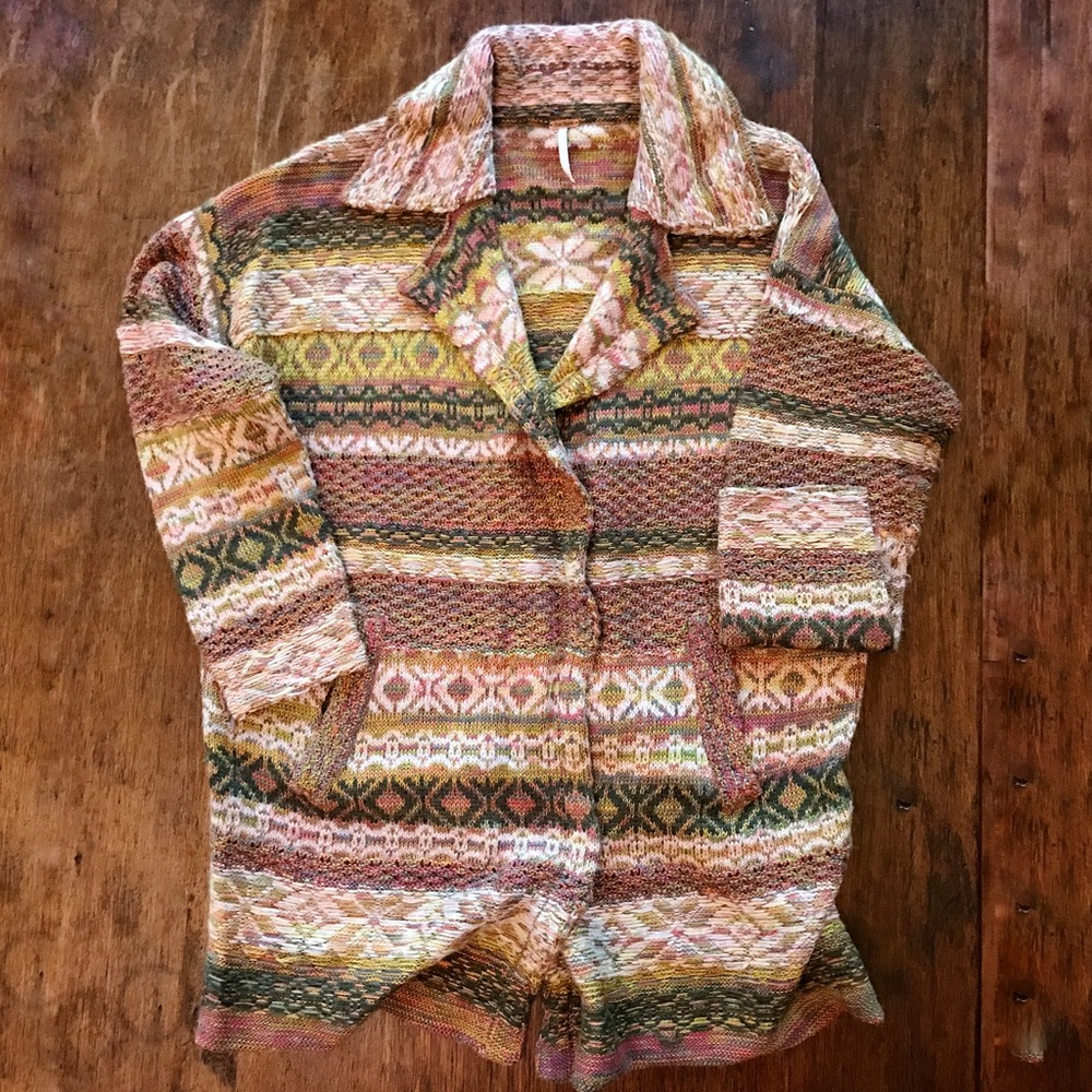 Free People Multi Colored Sweater