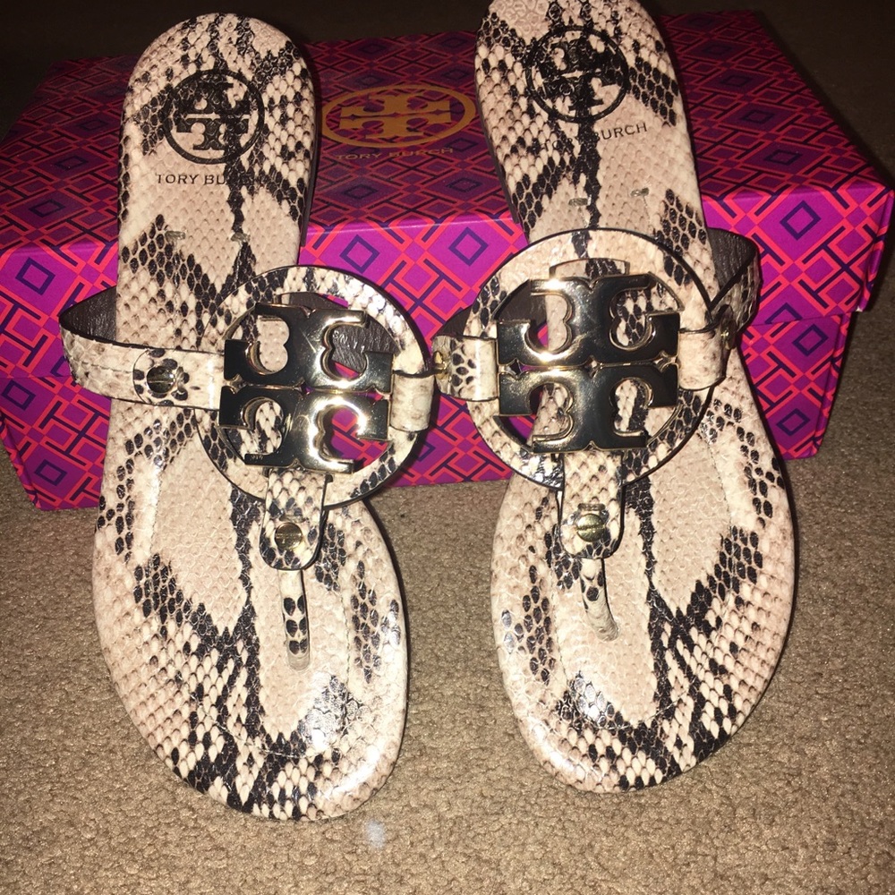 **REDUCED** Tory Burch Miller Python sandals