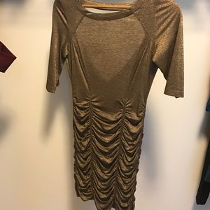 Sheer gold BCBGeneration dress