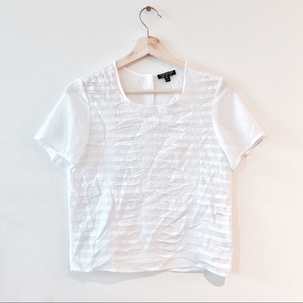 ‼️SOLD‼️ Topshop white top size 2