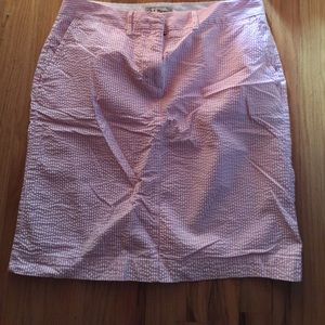 Pink searsucker skirt