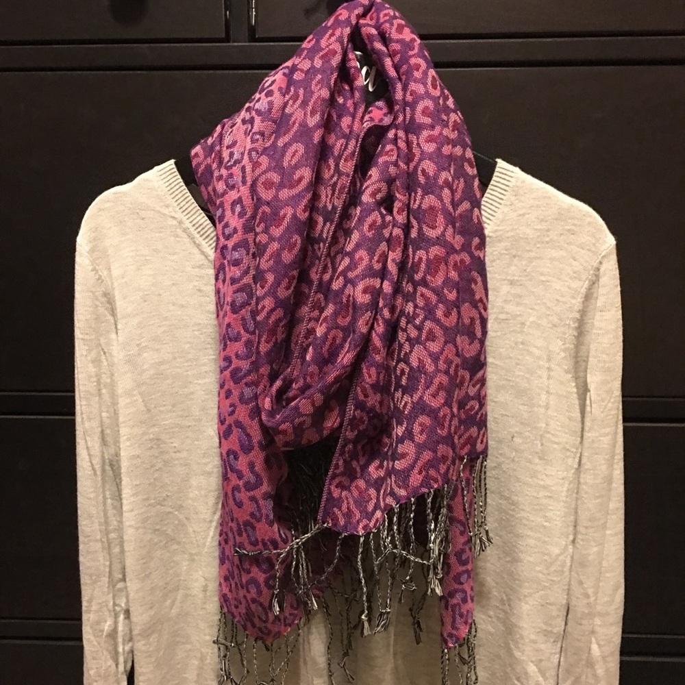 Pink cheetah scarf