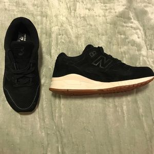 Black suede vintage New Balance sneakers