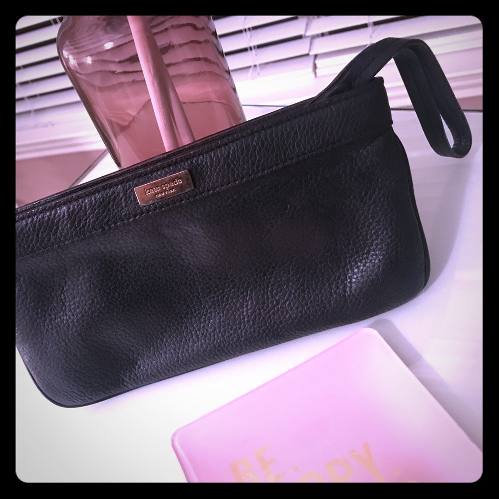 Kate Spade Black Leather Wristlet