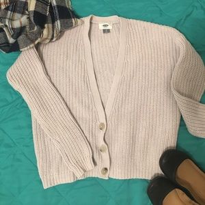 Old Navy Cozy Cropped Cardigan Gray XS