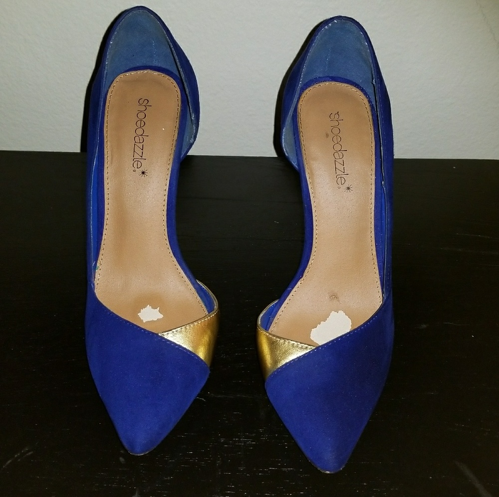 Shoe Dazzel Blue and gold pumps