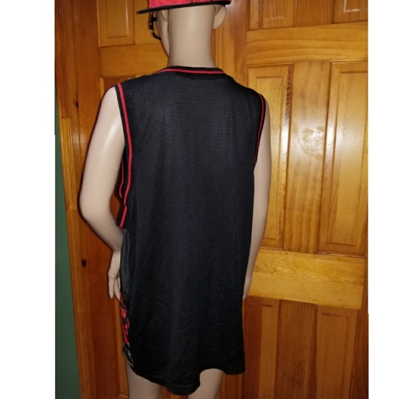 Red Roses Net Sleevesless Mens T-shirt Vest - Picture 3 of 4