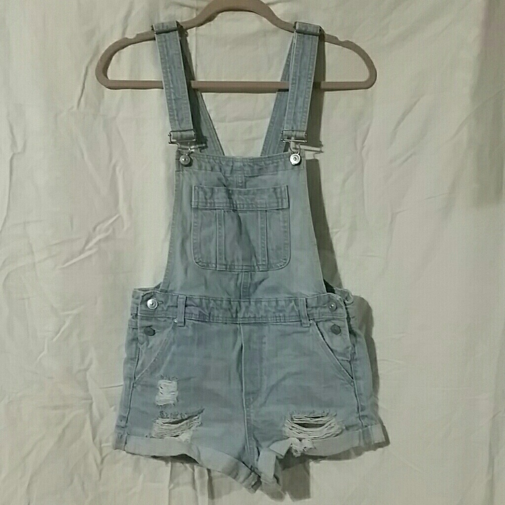 Jean short overalls